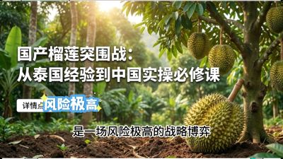 第一节：榴莲突围战：选址决策指南，告别赌运气，用硬指标圈定&ldquo;优生，课程：《国产榴莲突围战：从泰国经验到中国实操的8堂必修课（高阶实战版）》