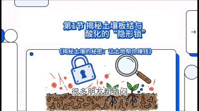 第1节（入门篇）： 为什么你的肥料&ldquo;喂&rdquo;不进去？&mdash;&mdash;揭秘土壤板结与酸化的&ldquo;隐形锁&rdquo;，课程：《揭秘土壤的秘密：让土地帮你赚钱》#识农AI